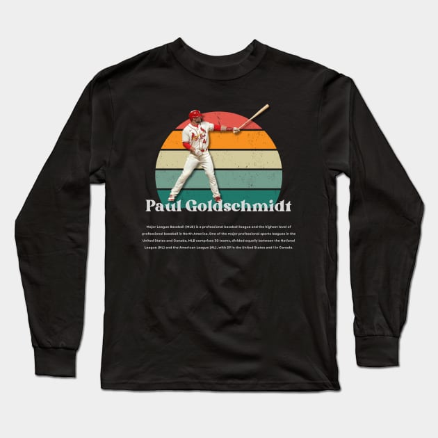 Paul Goldschmidt Vintage Vol 01 Long Sleeve T-Shirt by Gojes Art